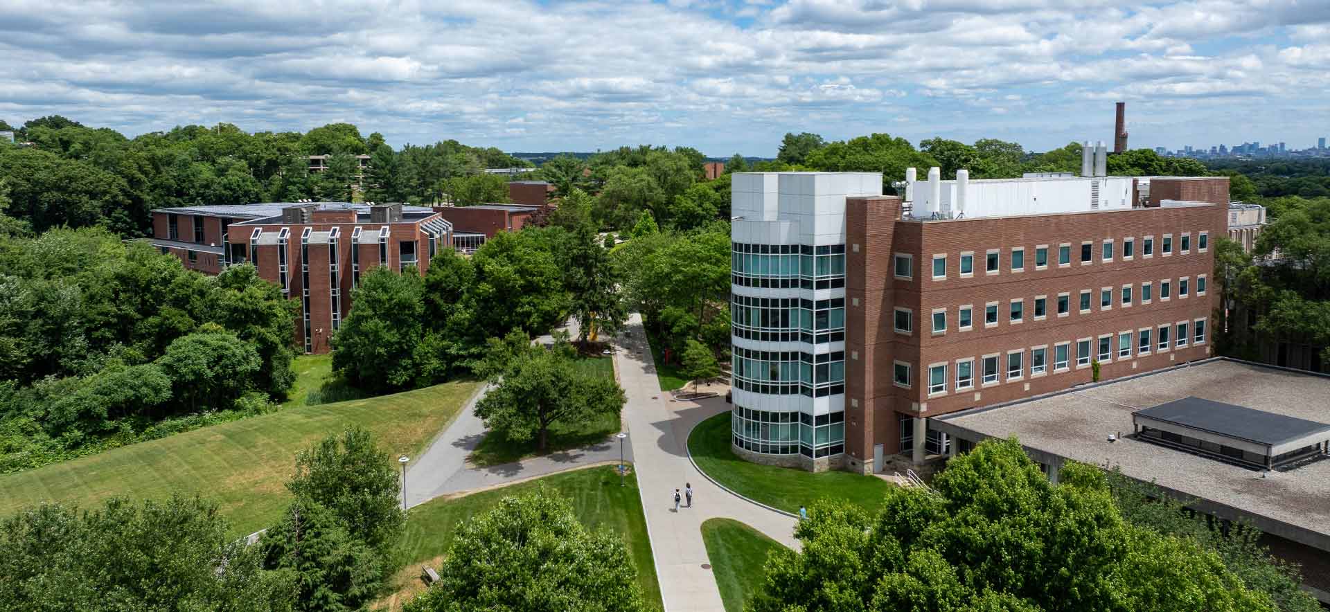 Aerial view of the Brandeis campus