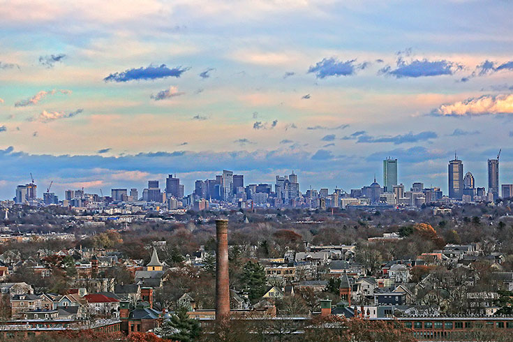 View of the Boston skyline.