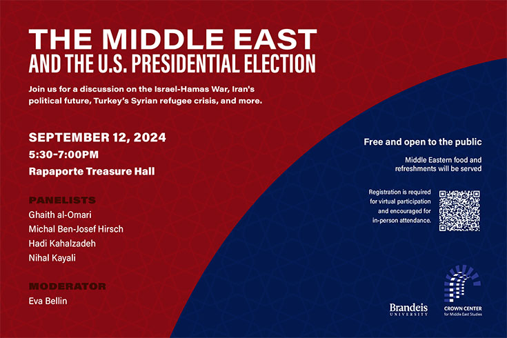 Poster for event titled "The Middle East and the U.S. Presidential Election"