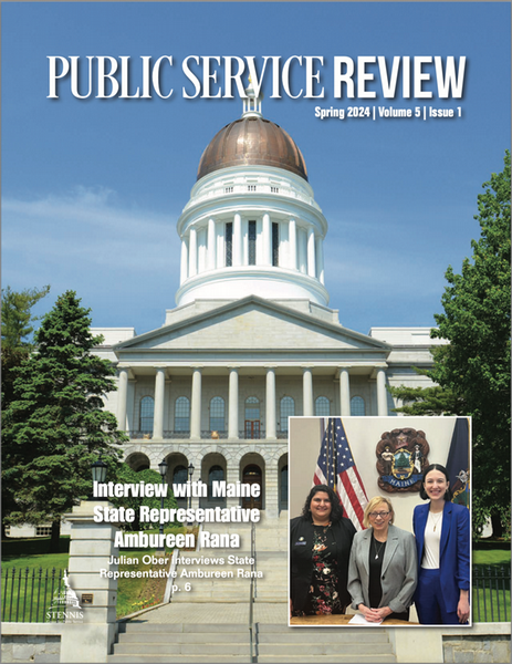 Cover of Spring 2024 issue of "Public Service Review"