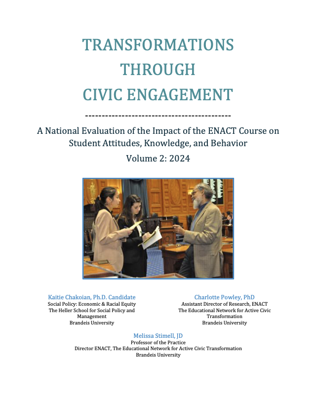 Cover of Volume 2 of the “Transformations Through Civic Engagement”