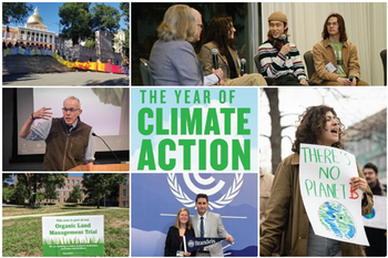 collage of photos of speakers during year of climate action