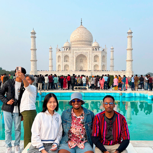 Asian Woman Posing Over Taj Mahal From A Boat, Agra, India Stock Photo,  Picture and Royalty Free Image. Image 139275122.