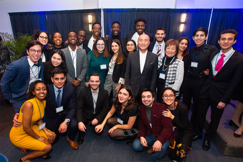 Wein scholars and supporters pose at a Wein event