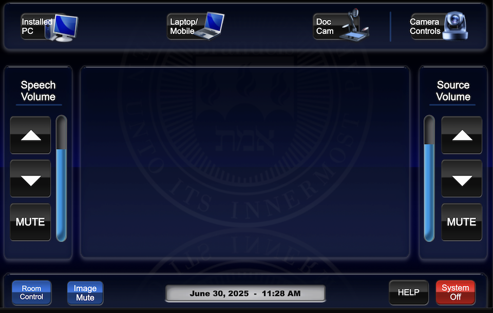 Touch panel main page