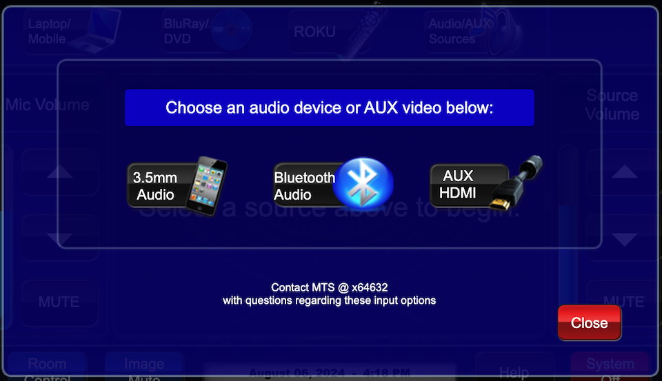 aux inputs page