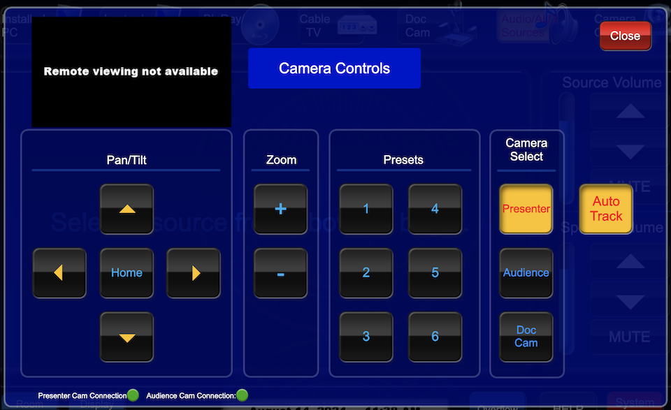 camera controls page