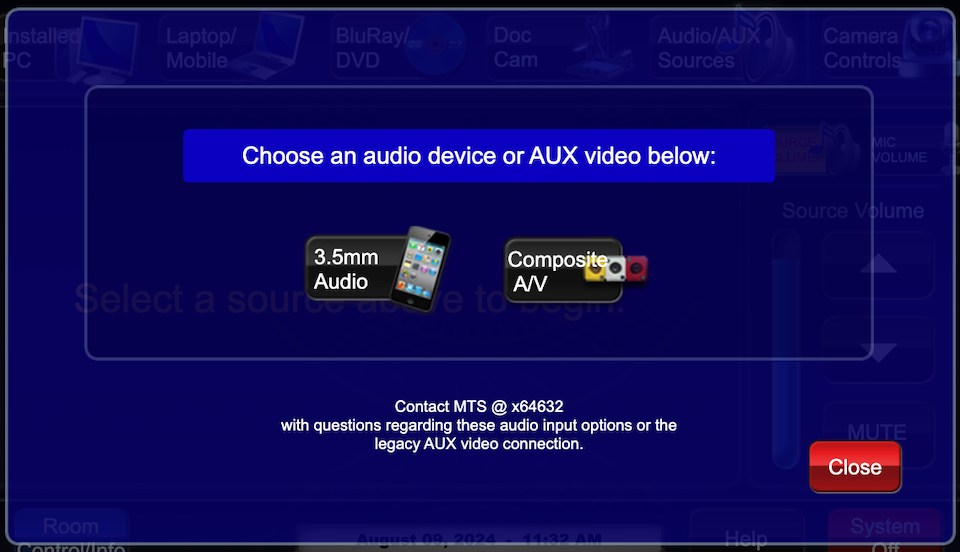 aux video inputs page