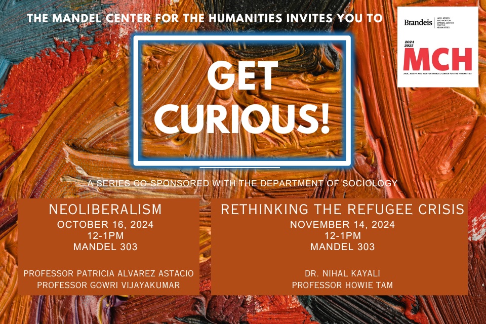 A poster for the get curious lecture series