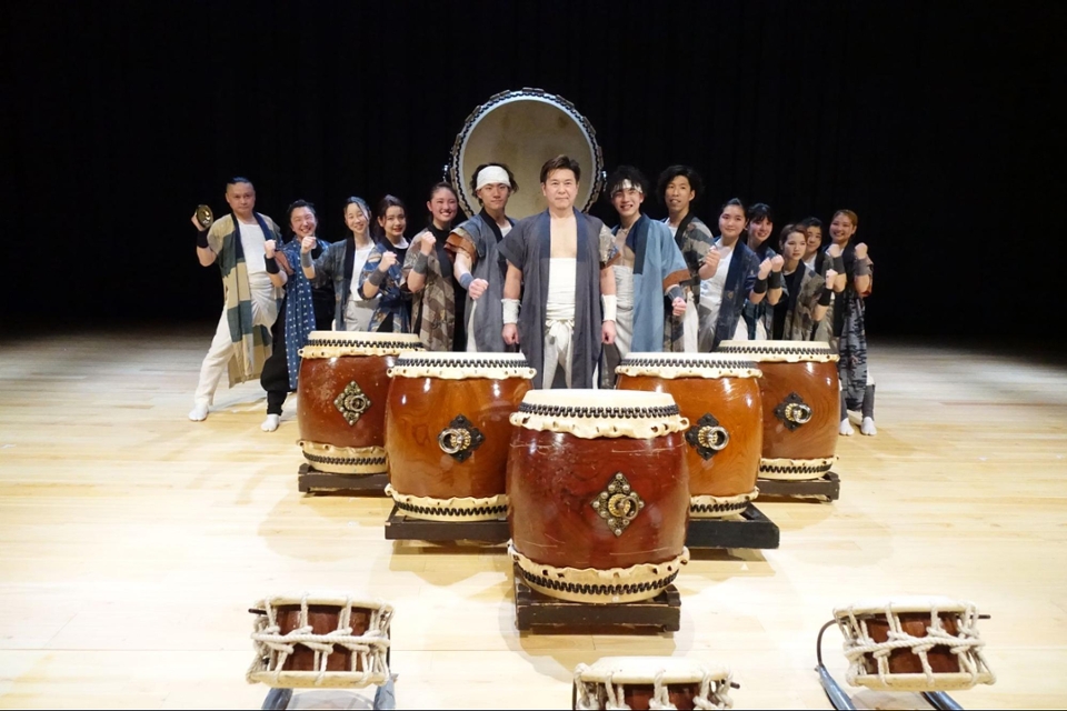 a group of drummers